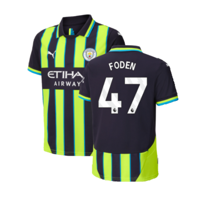 2024-2025 Man City Away Shirt (Kids) (Foden 47)-Football Jersey Hub