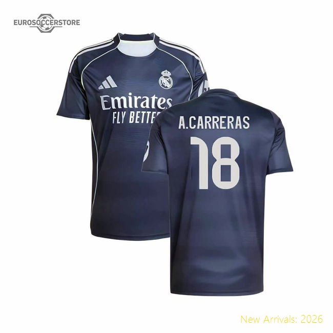 2025-2026 Real Madrid Away Shirt (A.Carreras 18)-Football Shirts Shop