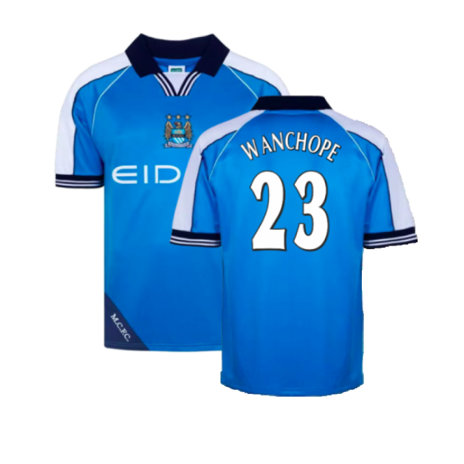 Manchester City 2000 Home Retro Shirt (Wanchope 23)-PitchVibe Kits