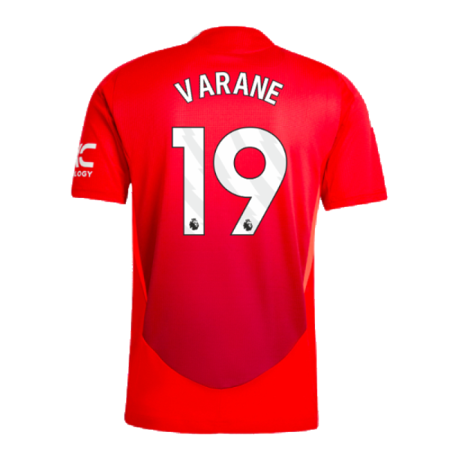 2024-2025 Man Utd Authentic Home Shirt (Varane 19)-Football Jersey Hub