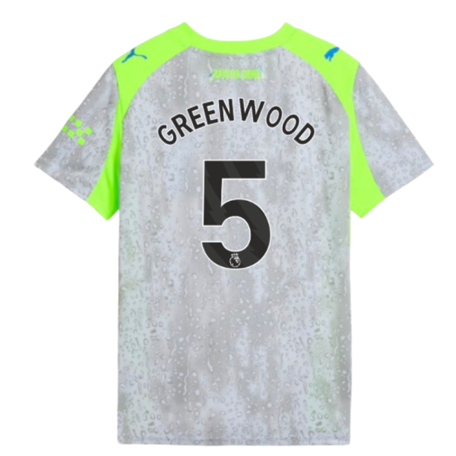 2025-2026 Man City Third Shirt (Kids) (Greenwood 5)-Football Jersey Hub