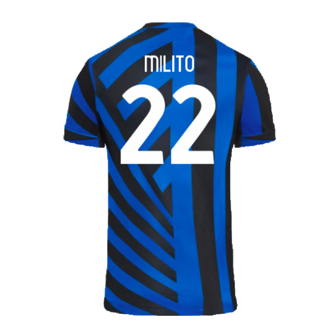 2024-2025 Inter Milan Home Shirt (Milito 22)-Football Shirts Shop