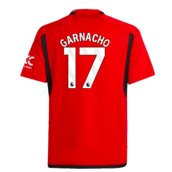 2023-2024 Man Utd Home Shirt (Kids) (Garnacho 17)-Football Jersey Hub