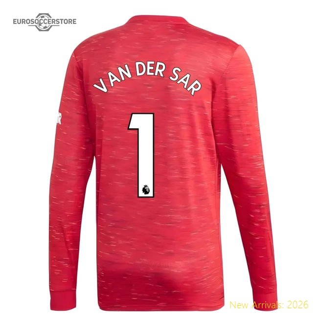 2020-2021 Man Utd Adidas Home Long Sleeve Shirt (VAN DER SAR 1)-Football Jersey Hub