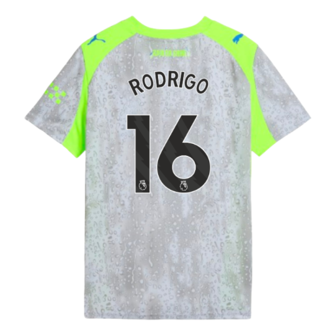 2025-2026 Man City Third Shirt (Kids) (Rodrigo 16)-Football Jersey Hub