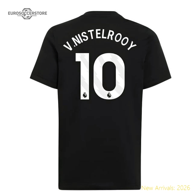2025-2026 Man Utd EU Training Tee (Black) (V.Nistelrooy 10)-Football Jersey Hub