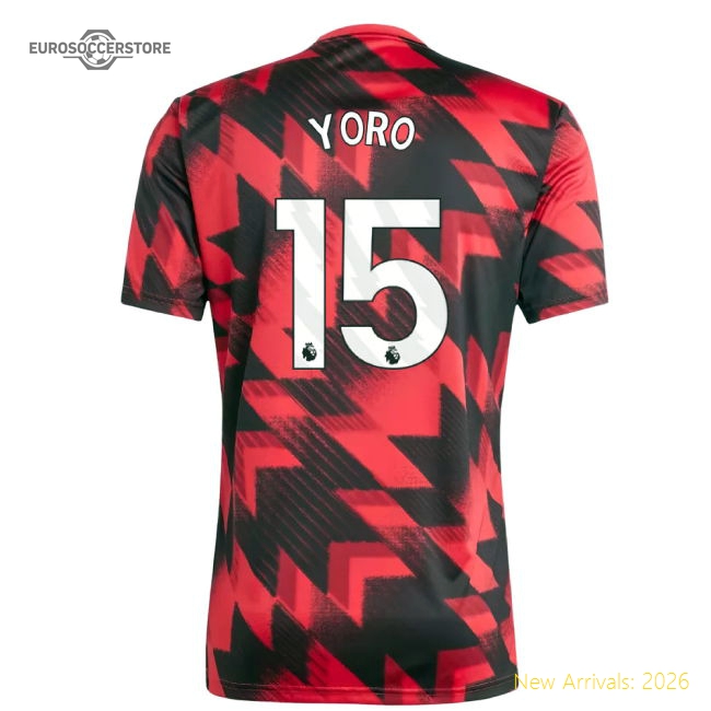 2025-2026 Man Utd Pre-Match Shirt (Red) (Yoro 15)-Football Jersey Hub