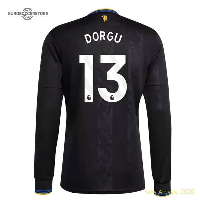 2025-2026 Man Utd Long Sleeve Third Shirt (Dorgu 13)-Football Jersey Hub