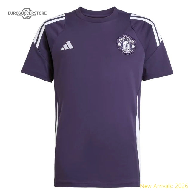 2025-2026 Man Utd Training Tee (Aurora Plum) - Kids (Mazraoui 3)-Football Jersey Hub