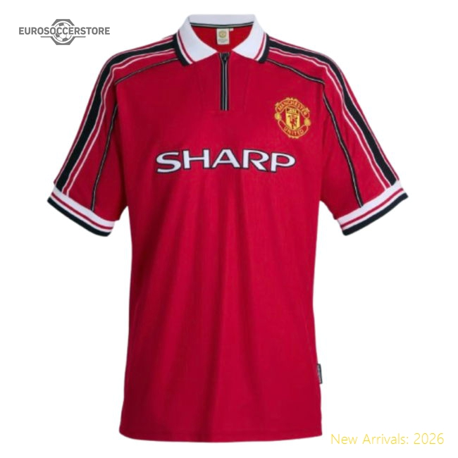 1998-2000 Manchester United Home Shirt (Kids)-Football Jersey Hub