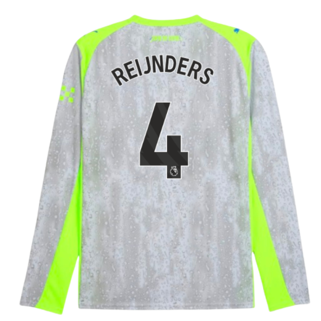 2025-2026 Man City Long Sleeve Third Shirt (Reijnders 4)-Football Jersey Hub