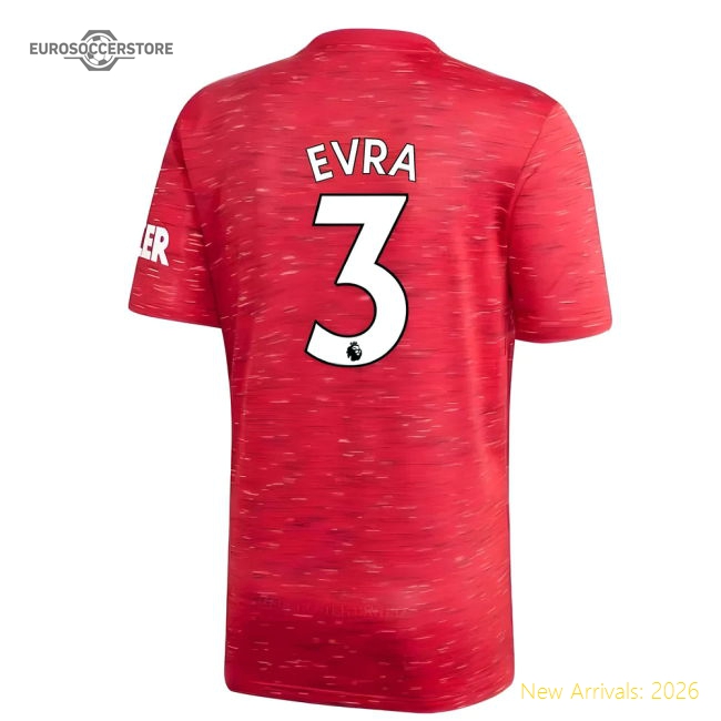2020-2021 Man Utd Adidas Home Football Shirt (EVRA 3)-Football Jersey Hub
