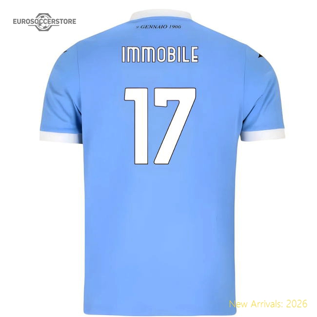 2025-2026 Lazio Home Shirt (Immobile 17)-Vantage Point Soccer