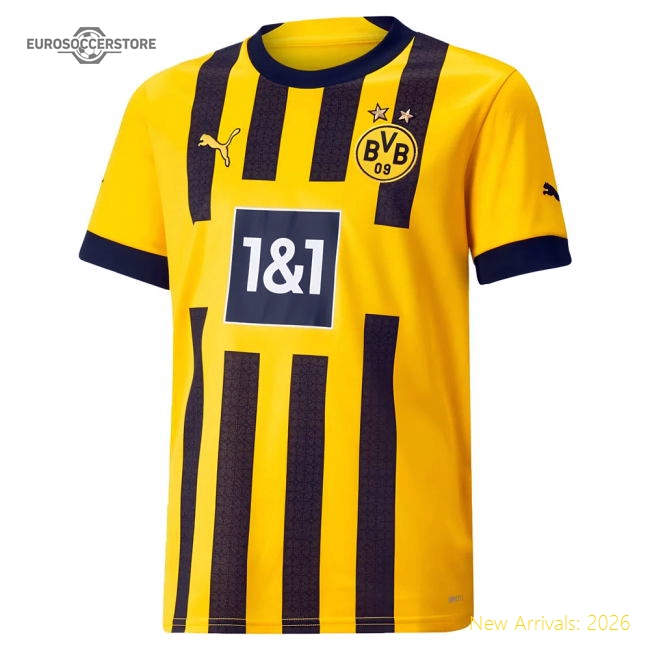 Borussia Dortmund 2022-2023 Home Gear Football Match Kit (Kids)-Jersey Chest: 2026 World Cup Soccer Kits