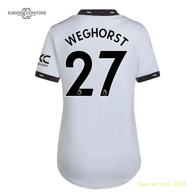 2022-2023 Man Utd Away Shirt (Ladies) (Weghorst 27)-Football Jersey Hub