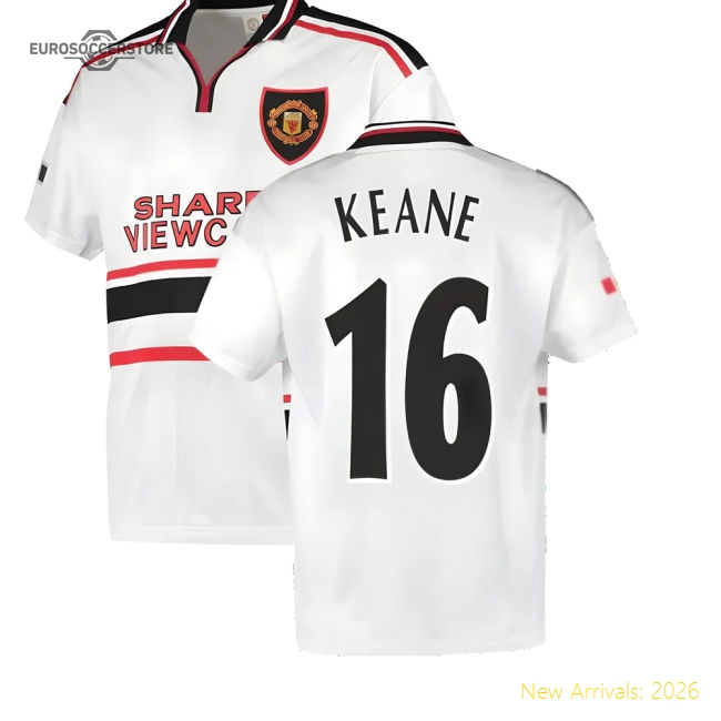 1999 Manchester United Away Football Shirt (KEANE 16)-Football Jersey Hub