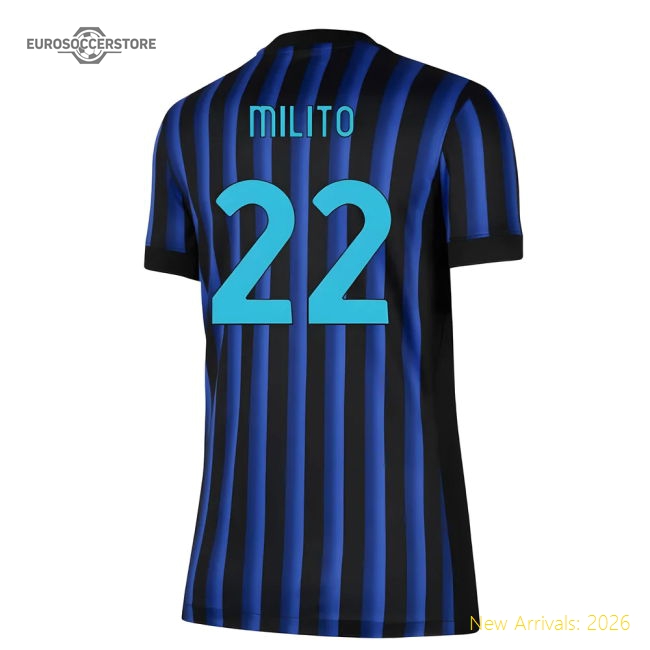 2025-2026 Inter Milan Home Shirt (Womens) (Milito 22)-PitchVibe Kits