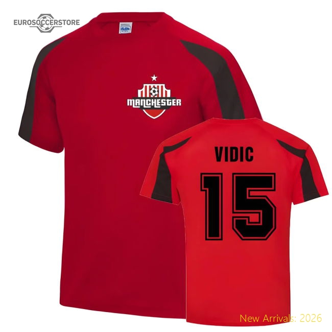 Nemanja Vidic Man Utd Sports Training Jersey (Red)-Football Jersey Hub
