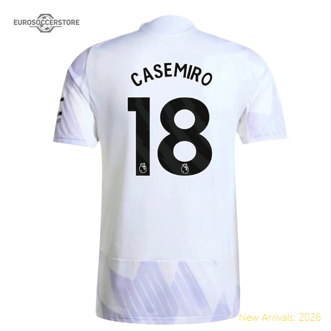 2025-2026 Man Utd Authentic Away Shirt (Casemiro 18)-Football Jersey Hub