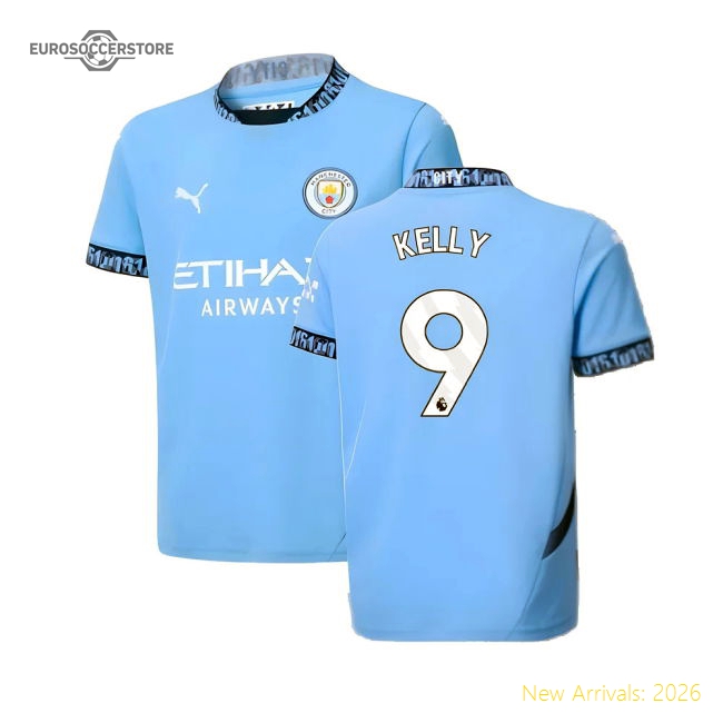2024-2025 Man City Home Shirt (Kids) (Kelly 9)-Football Shirts Shop