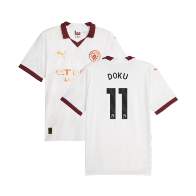 2023-2024 Man City Away Shirt (Doku 11)-Football Jersey Hub