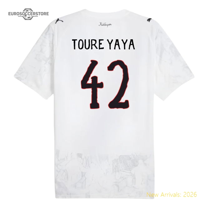 2025-2026 KIDSUPER x Manchester City CWC Shirt (White) (Toure Yaya 42)-Football Shirts Shop