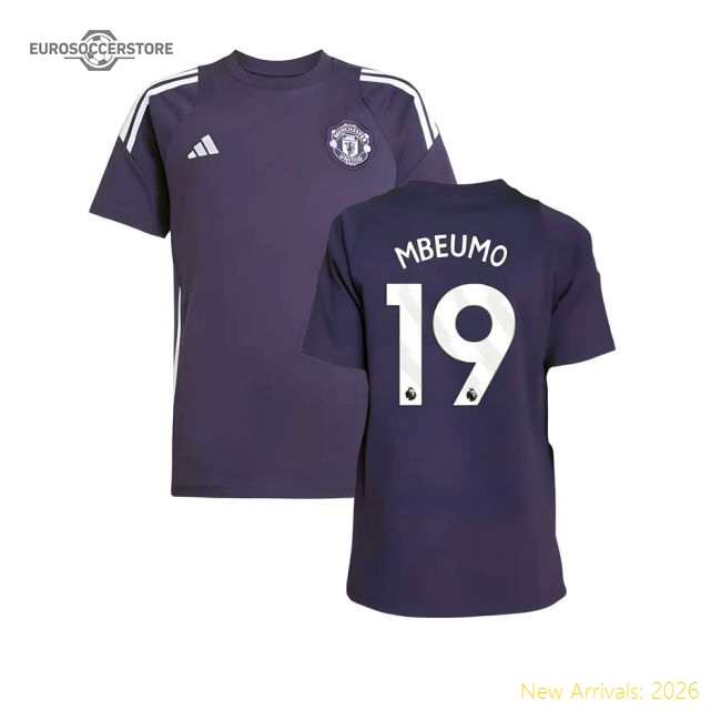2025-2026 Man Utd Training Tee (Aurora Plum) - Kids (Mbeumo 19)-Football Jersey Hub