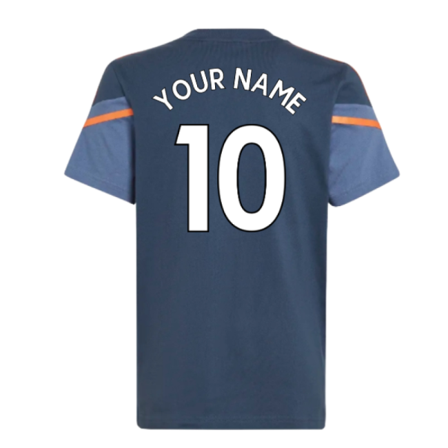 2022-2023 Man Utd Training Tee (Crew Navy) - Kids (Your Name)-Football Jersey Hub