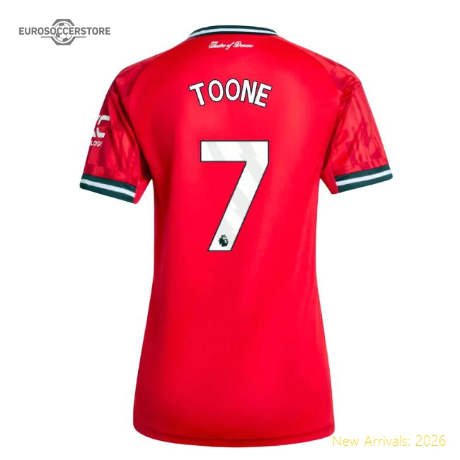 2025-2026 Man Utd Home Shirt (Womens) (Toone 7)-Football Jersey Hub