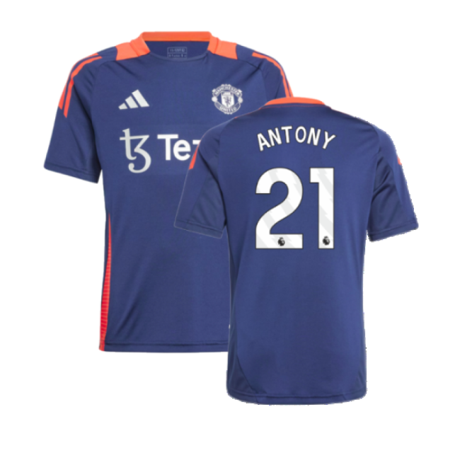 2024-2025 Man Utd Training Jersey (Night Indigo) - Kids (Antony 21)-Football Jersey Hub