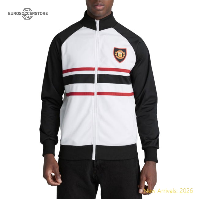 Man Utd 1999 Away Inspired Retro Track Jacket (White)-Football Jersey Hub