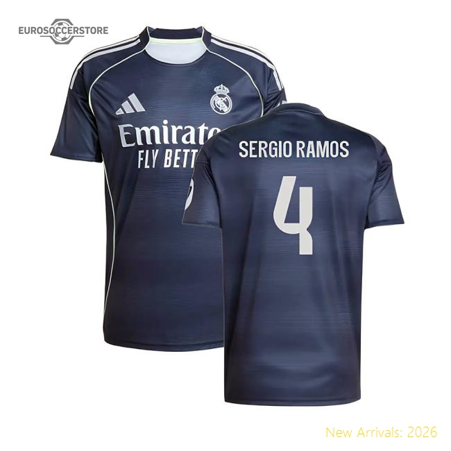 2025-2026 Real Madrid Away Shirt (Sergio Ramos 4)-Football Shirts Shop