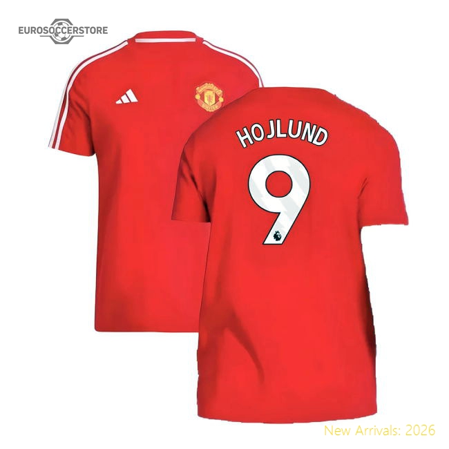 2024-2025 Man Utd DNA Tee (Red) (Hojlund 9)-Football Jersey Hub