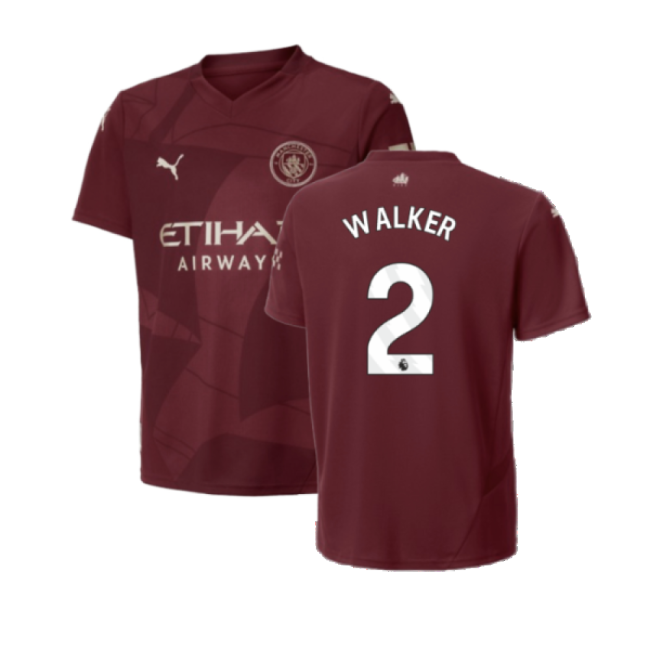 2024-2025 Man City Third Shirt (Kids) (Walker 2)-Football Jersey Hub