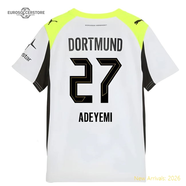 2025-2026 Borussia Dortmund Away Shirt (Kids) (Adeyemi 27)-Football Jersey Hub