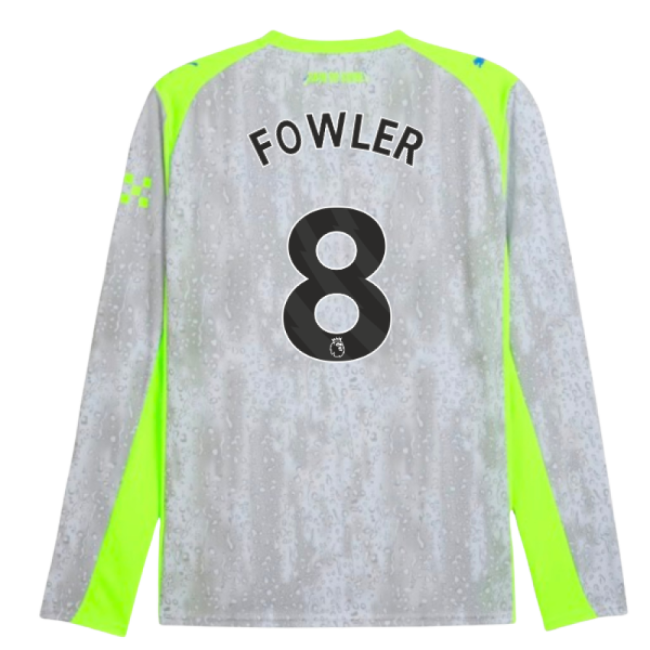 2025-2026 Man City Long Sleeve Third Shirt (Fowler 8)-Football Jersey Hub