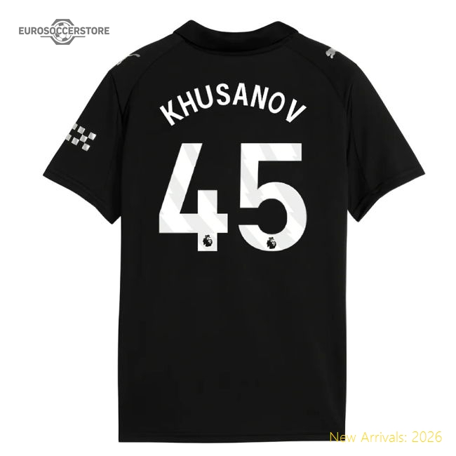 2025-2026 Man City Away Mini Kit (Khusanov 45)-Football Jersey Hub