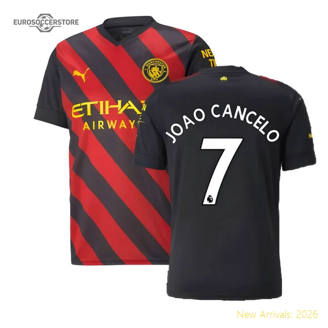 2022-2023 Man City Away Shirt (JOAO CANCELO 7)-Football Jersey Hub