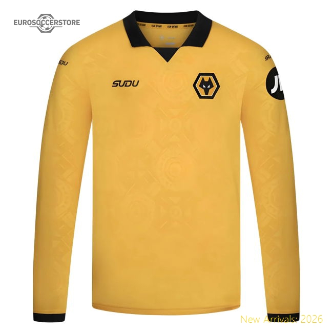 2025-2026 Wolves Long Sleeve Home Shirt - Kids-Vantage Point Soccer