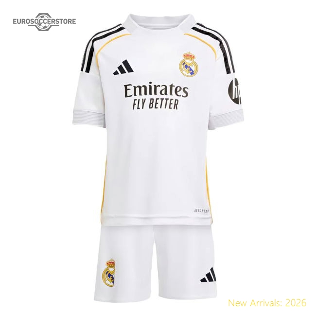 2025-2026 Real Madrid Home Mini Kit (Camavinga 6)-Football Shirts Shop