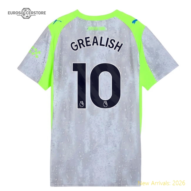 2025-2026 Man City Third Shirt (Womens) (Grealish 10)-Football Jersey Hub