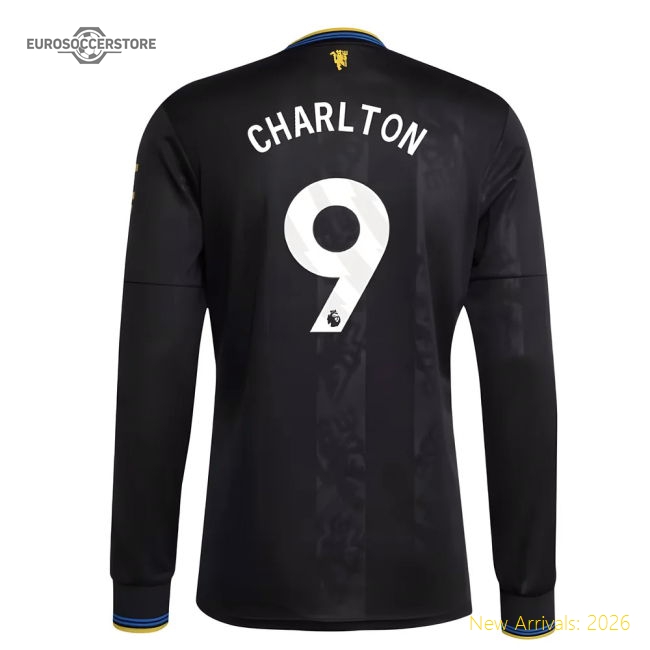 2025-2026 Man Utd Long Sleeve Third Shirt (Charlton 9)-Football Jersey Hub