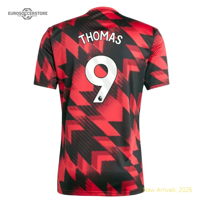 2025-2026 Man Utd Pre-Match Shirt (Red) (Thomas 9)-Football Jersey Hub