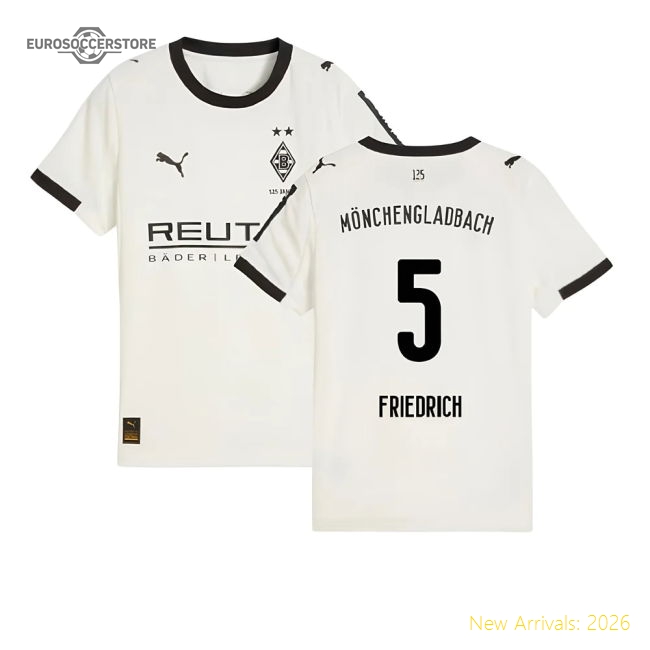 Borussia Mgb 2025-2026 Home Kit Football Football Top (Kids)-Jersey Chest: 2026 World Cup Soccer Kits