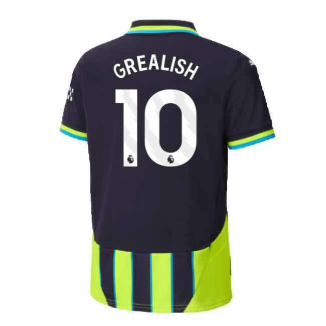 2024-2025 Man City Away Shirt (Kids) (Grealish 10)-Football Jersey Hub