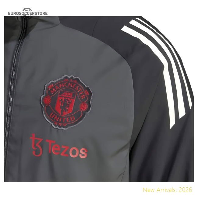 2024-2025 Man Utd EU Presentation Jacket (Carbon)-Football Jersey Hub