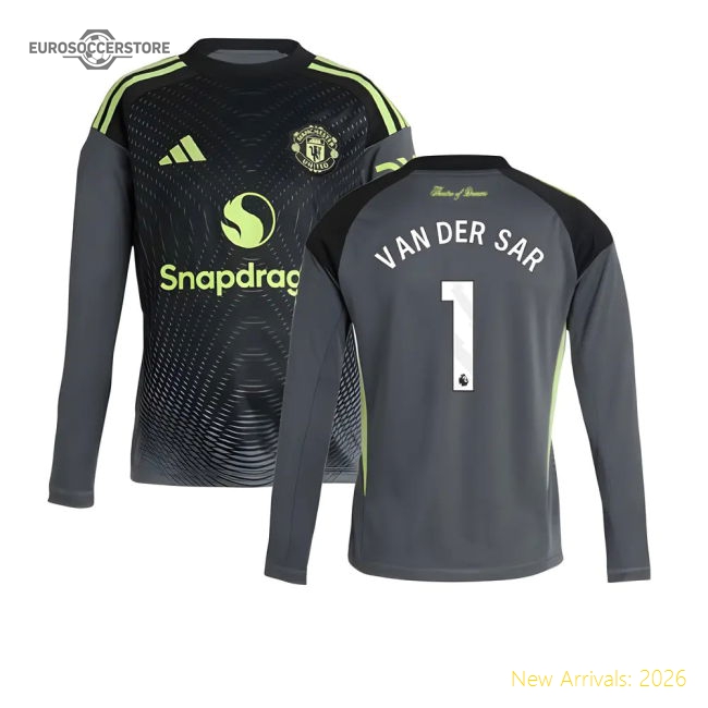 2025-2026 Man Utd Home Goalkeeper Shirt (Grey) - Kids (Van Der Sar 1)-Football Jersey Hub