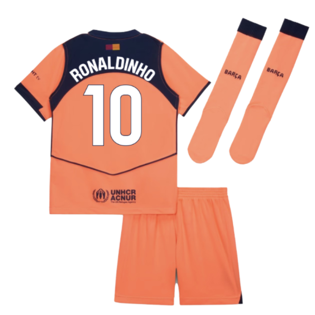 2025-2026 Barcelona Third Mini Kit (Ronaldinho 10)-PitchVibe Kits