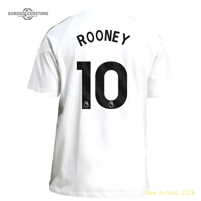 2025-2026 Man Utd Training Tee (White) (Rooney 10)-Football Jersey Hub