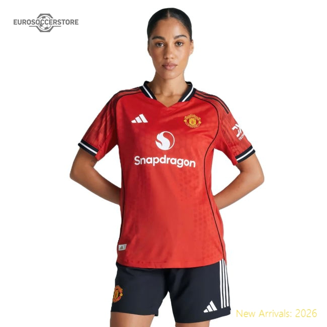 2025-2026 Man Utd Authentic Home Shirt (Womens) (B.Fernandes 8)-Football Jersey Hub